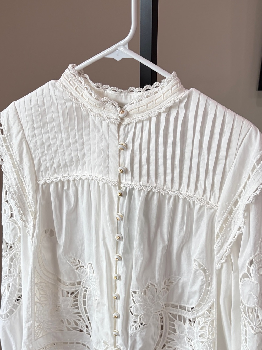 Farm Rio Off White Richelieu Blouse - Picture 2 of 8